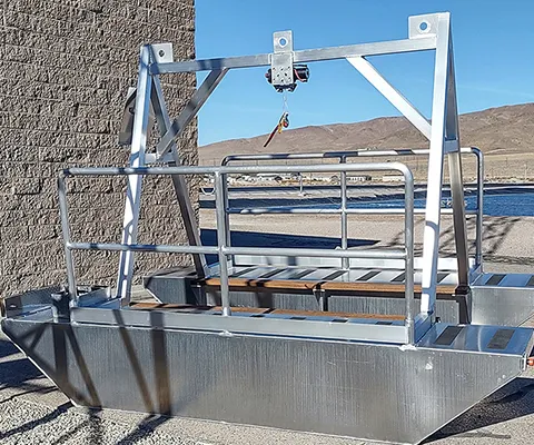 Bio-Barge II Work Platforms Front Right View