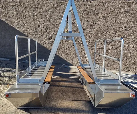 Bio-Barge II Work Platforms Front View